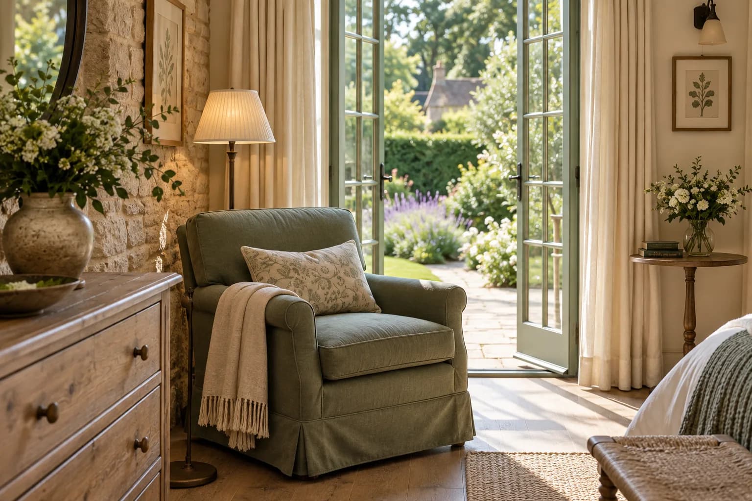 Garden Room: materials and furnishings